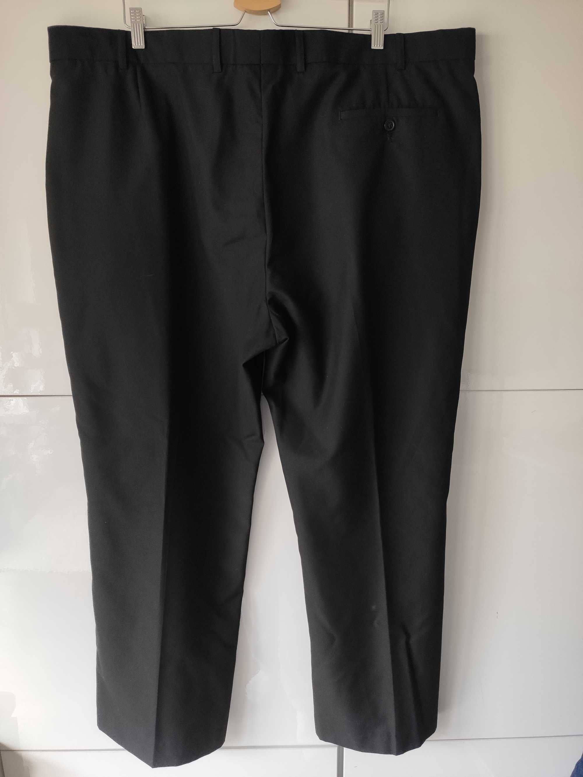 Czarne eleganckie spodnie męskie Jacamo rozmiar 4XL