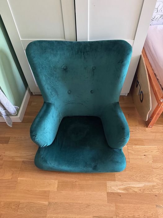 Fotel homla uszak zielony