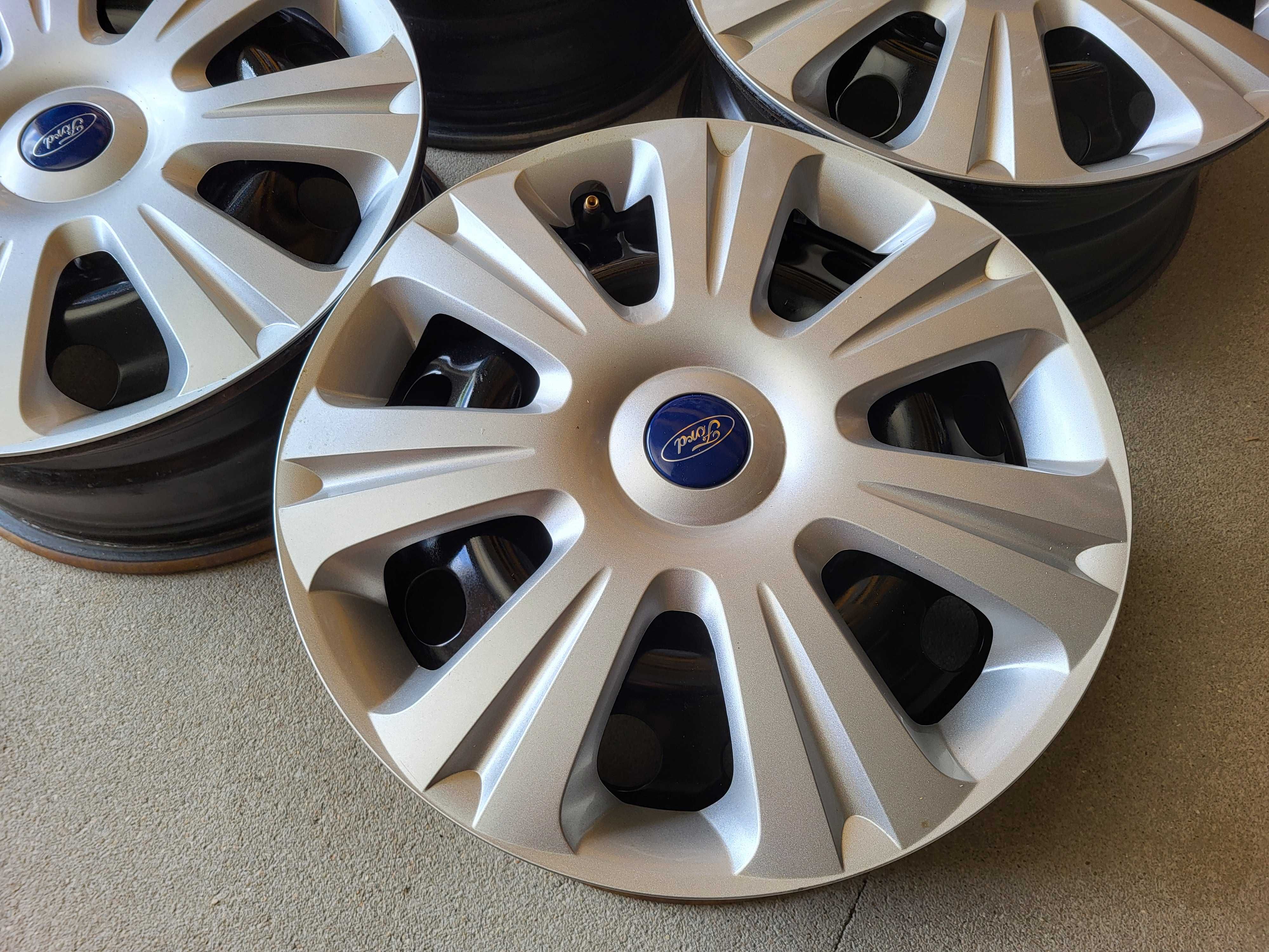[845] Felgi stalowe FORD 16 cali 5x108 Transit Focus +Czujniki+Kołpaki