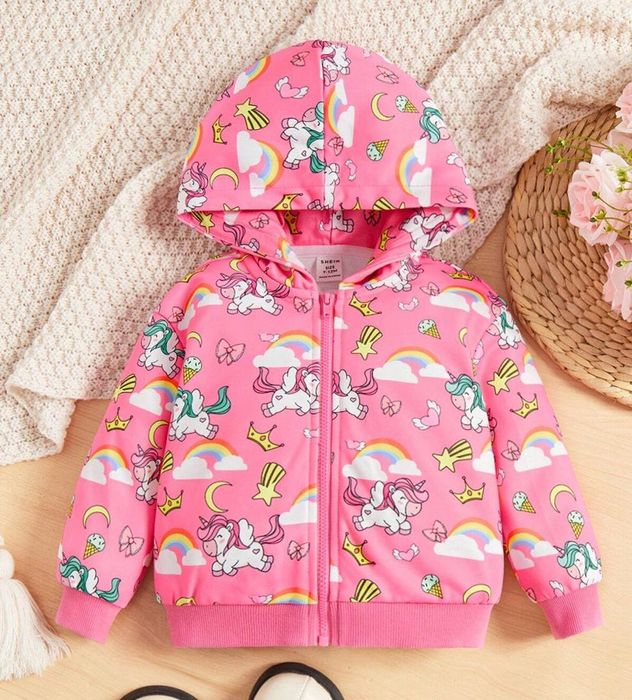 Casaco Rosa "Unicórnio" (9-12M) NOVO