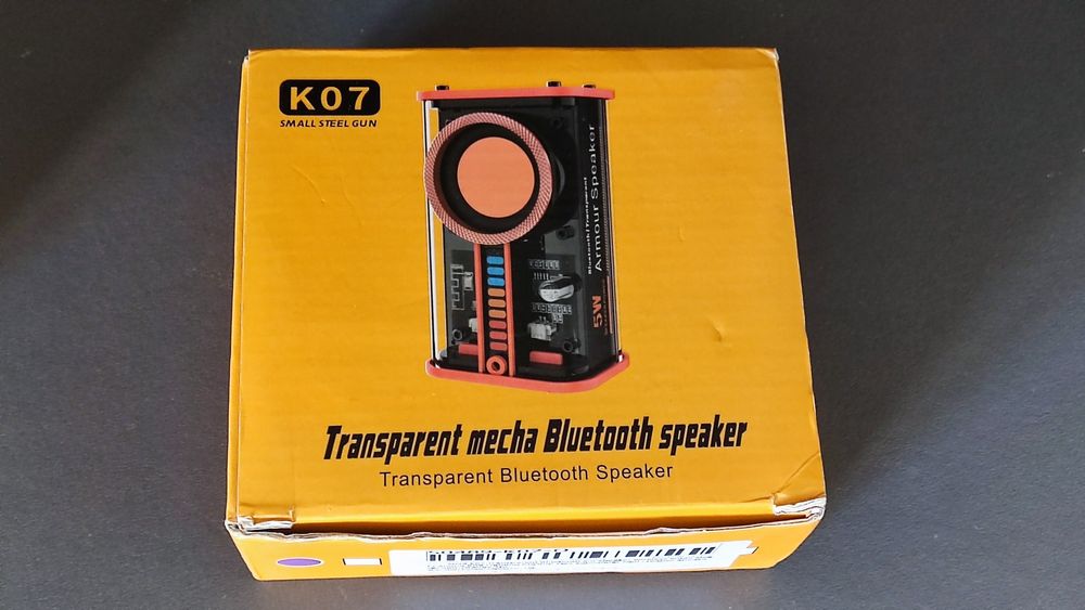 Coluna Bluetooth K07 Transparente