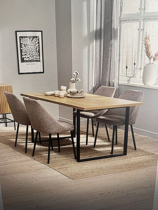 AABENRAA Stół AABENRAA 90x160 kolor ciepły dąb/czarny