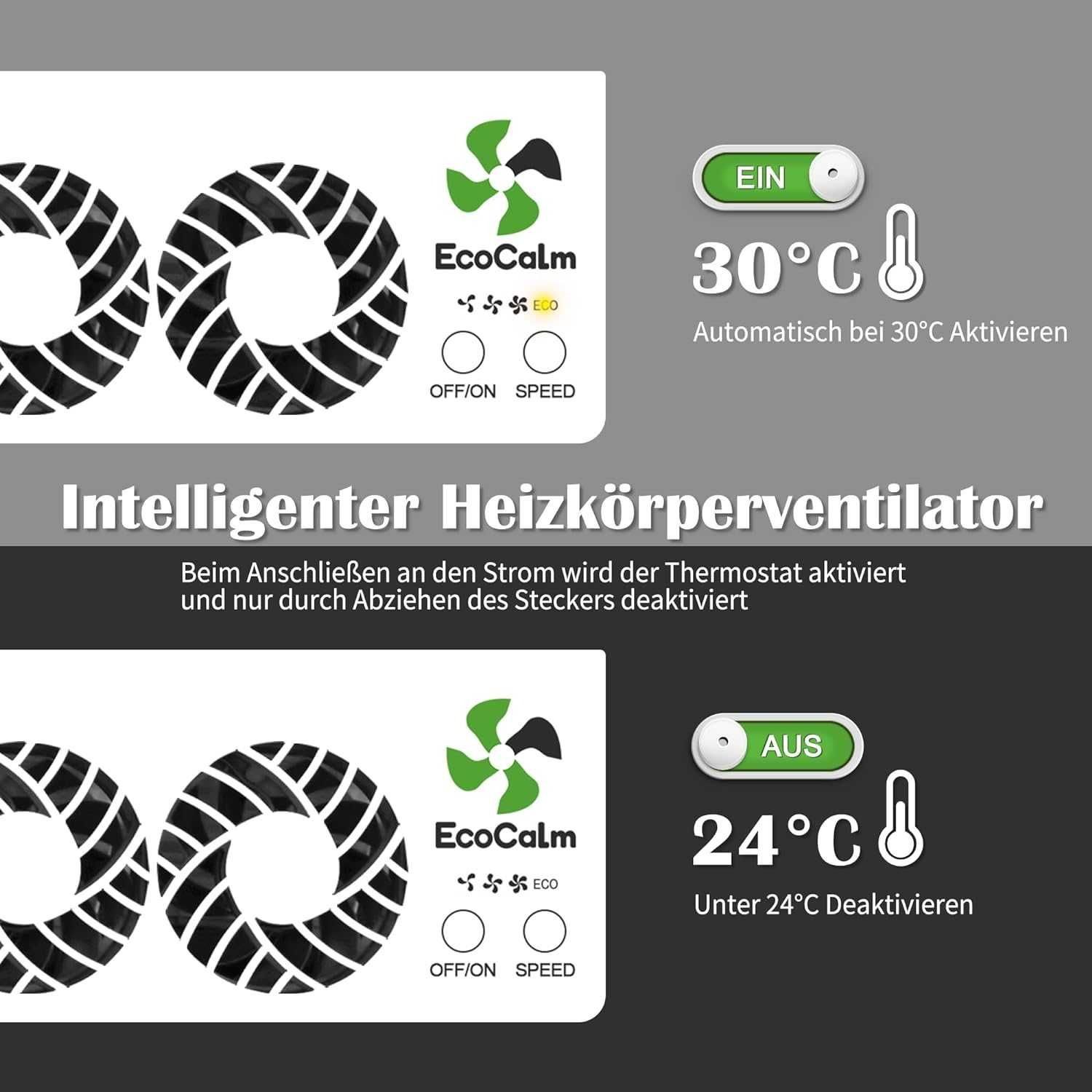 ecoCalm Grzejnik wentylator elektryczny