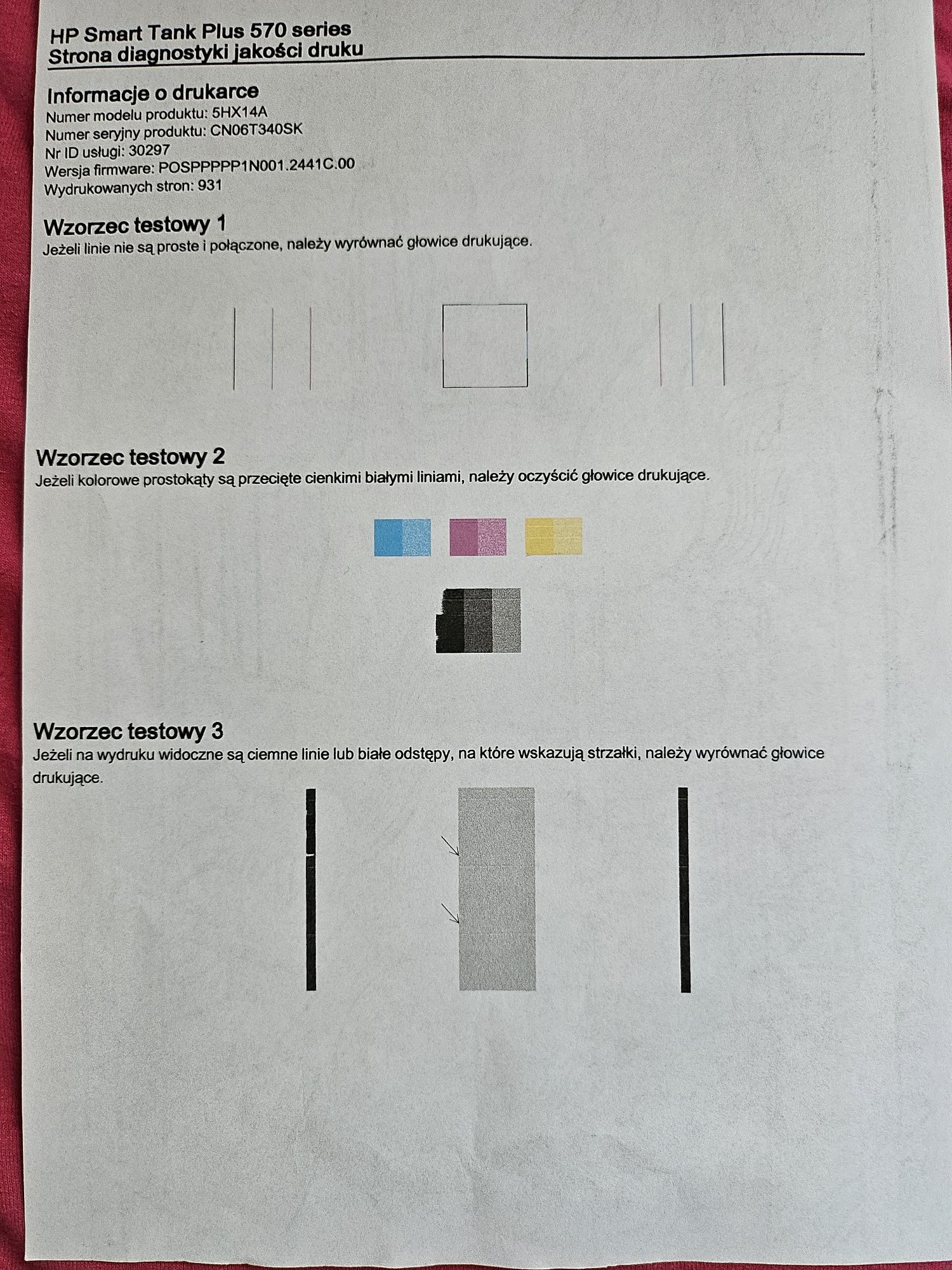 Hp smart tank plus 570 wifi uszkodzony skaner