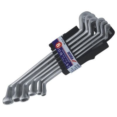 Klucze Oczkowe Odgięte Crv 6-22Mm 8Szt Dedra