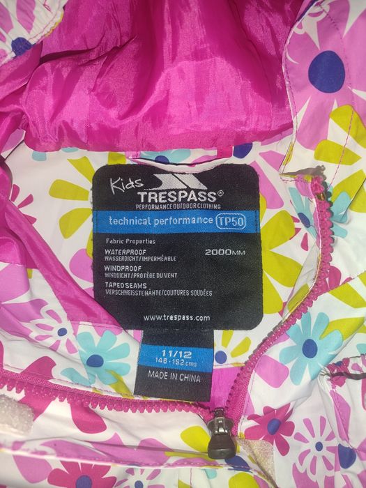 Trespass куртка вітровка дощовик для дівчинки 11/12 років - 148/152 см