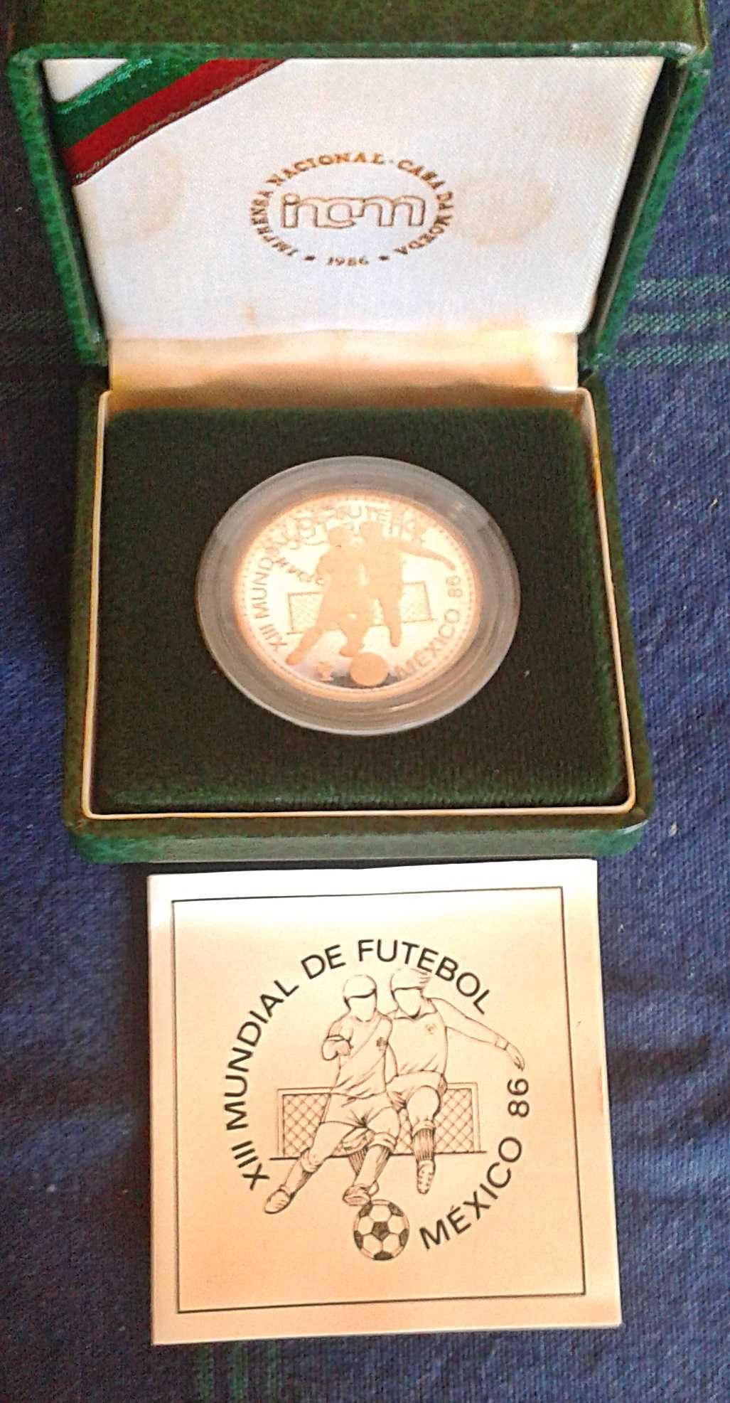 Moeda Prata Mundial Futebol Mexico 1986. Silver Proof coin