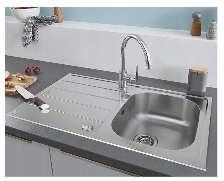 Zlewozmywak jednokomorowy Grohe K200 stal Inox