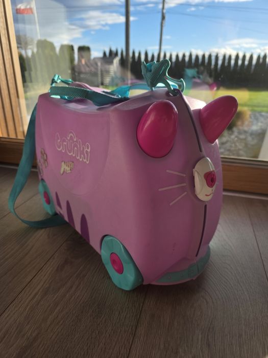 Walizka dziecięca Trunki różowy kot