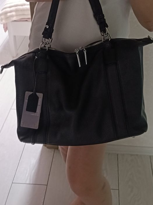 Шкіряна сумка тоуп. Велика сумка Сумка шопер