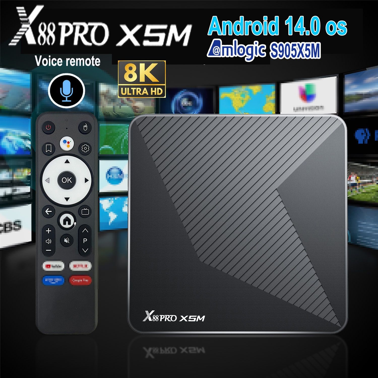 ТВ Приставки  X88 PRO X5M  Amlogic 905X5M  4/32Gb Android 14 та інші
L