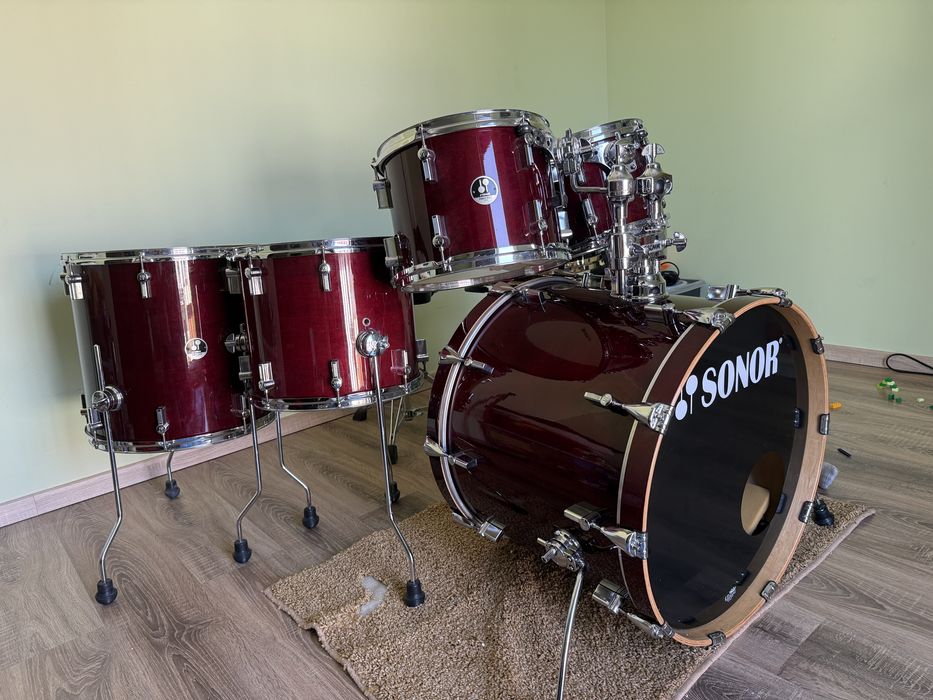 Sonor 3007 Red Maple - klonowy shell set, super stan