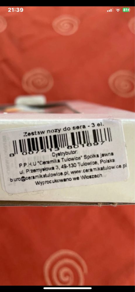 Zestaw noży do sera