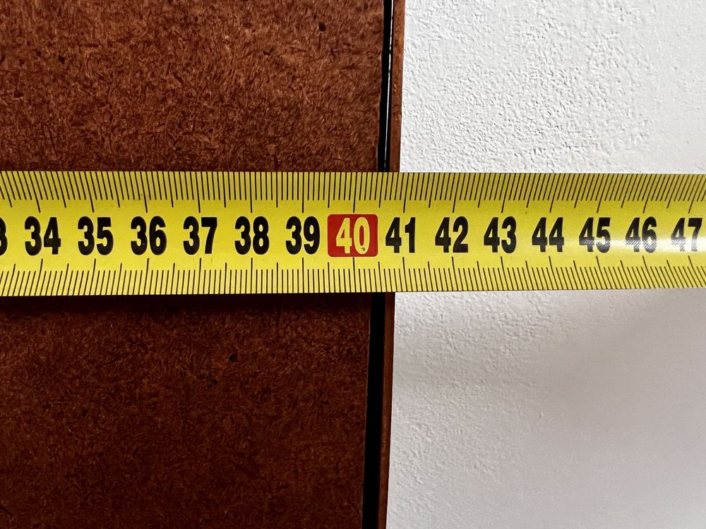 Lustro 110x40 w mosiężnej ramie PRL
