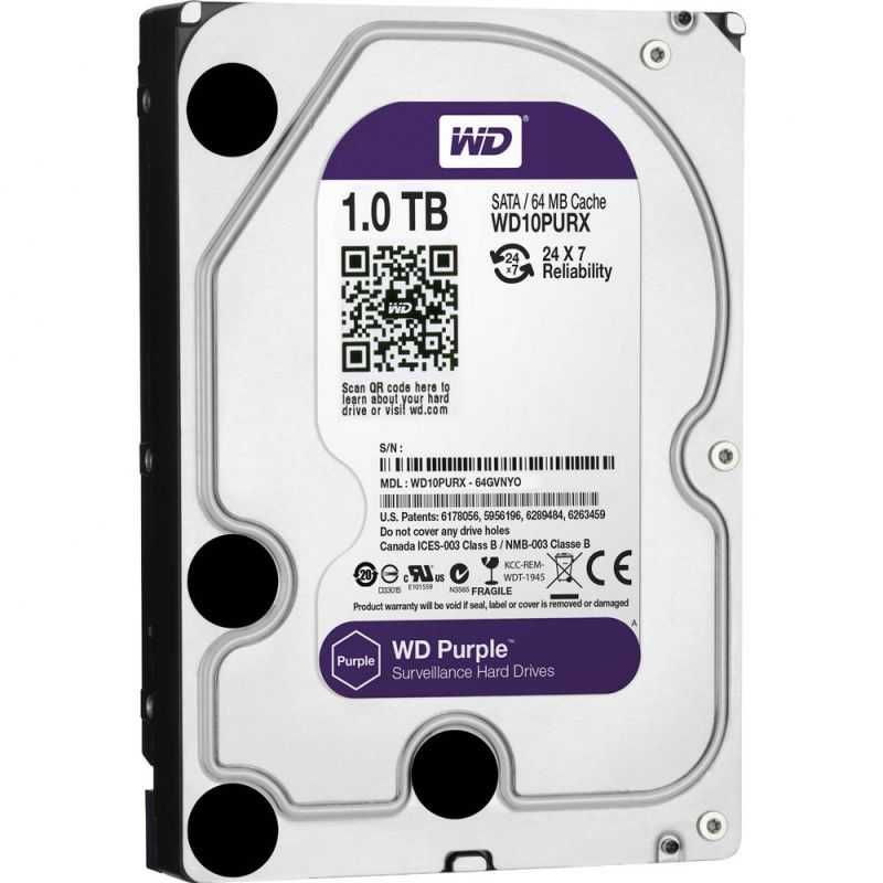 Disco Rígido Western Digital WD purple de 1 TB