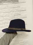 Stetson fedora р M синій капелюх фетровий шерстяний шляпа синяя федора