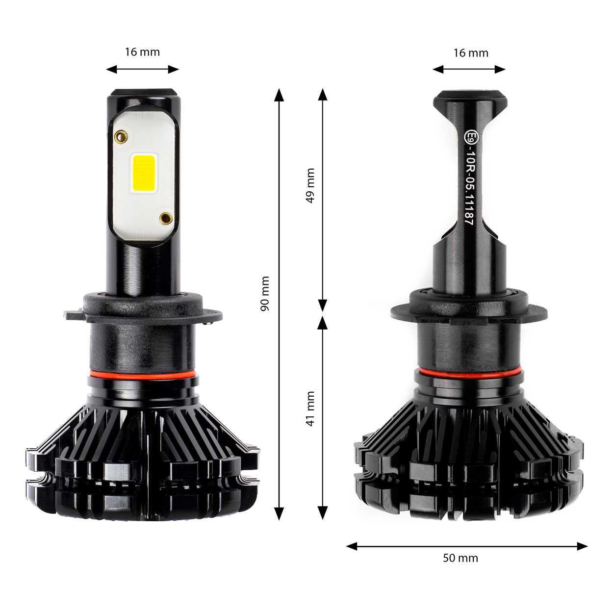 H7 LED żarówki samochodowe LED COB LEDOWE 6000K 2 SZT