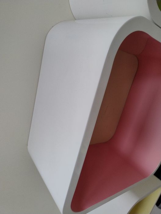 Szafki wiszące białe połysk kolorowe otwarte cube 4szt komplet