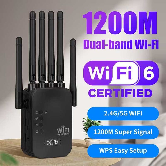 Wi-Fi Repeater усилитель сигнала 2,4 ГГц WPS Ethernet 100/1000 Mbt