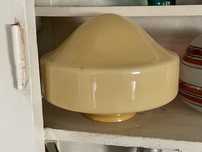 Globo de Candeeiro art deco vidro leitoso