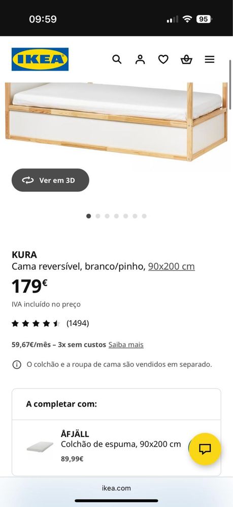 Cama Reversivel 900x200cm
