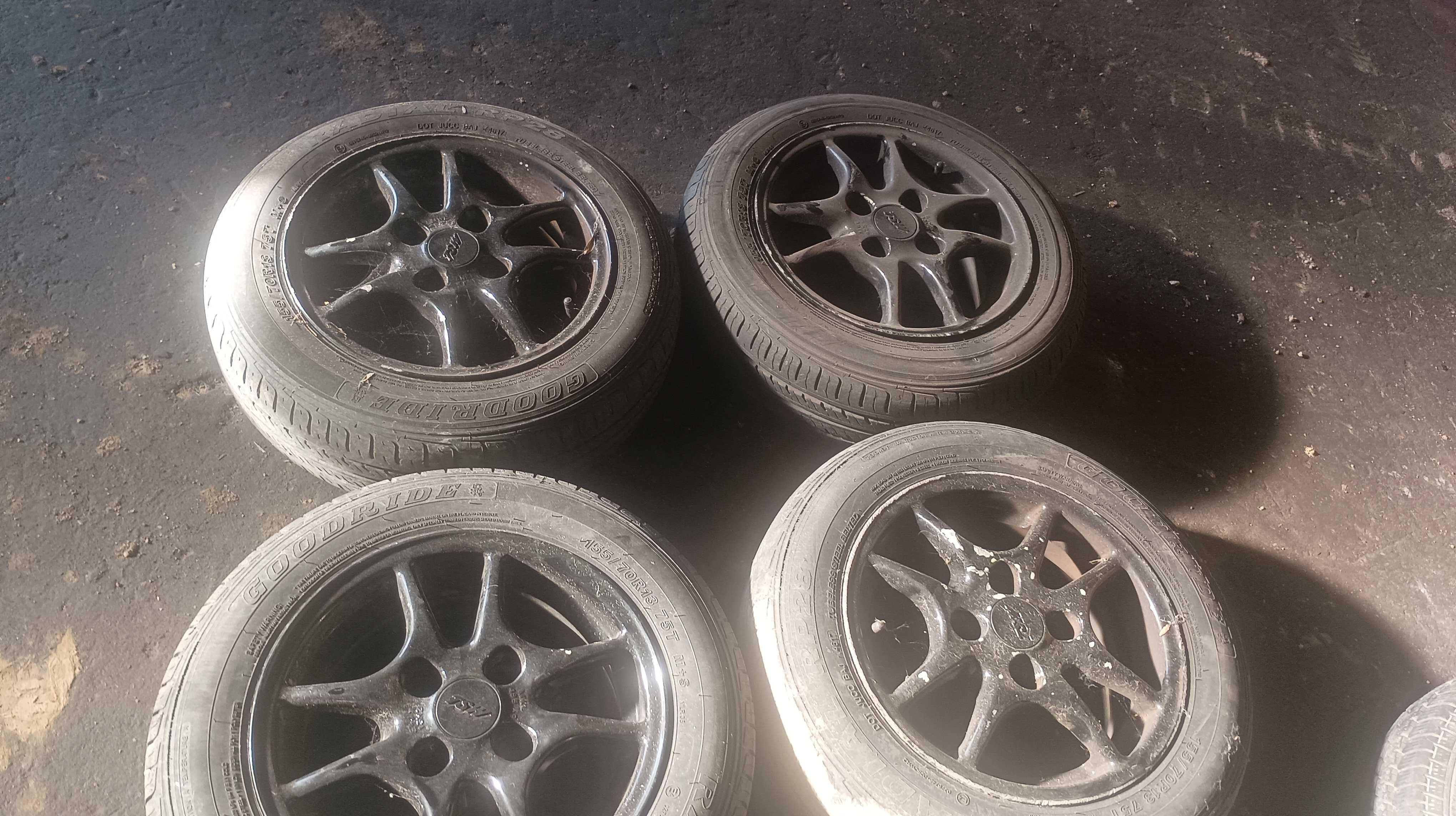 REF0010A 4 pneus com Jantes 155/70R13 75  , Dunlop 155SR13