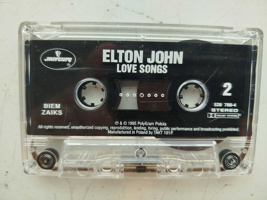 Elton John Love Songs kaseta your song sacrifice blue eyes song for gu
