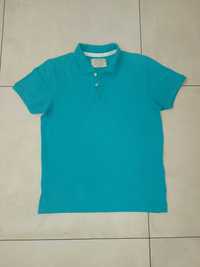 Męska koszulka polo Zara rozmiar 40, kolor niebieski