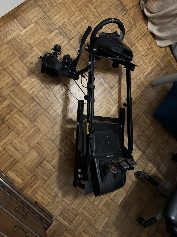 logitech g920 com travão de mão e estrutura