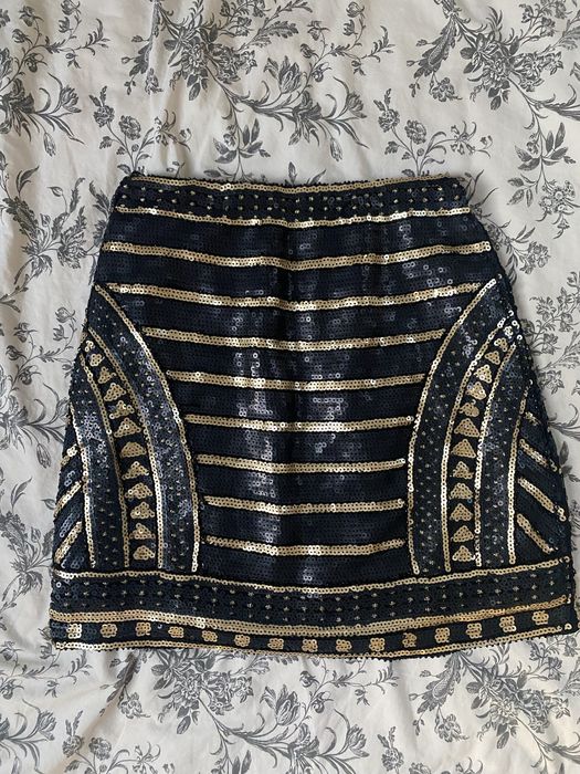 Krotka mini spodniczka cekinowa vinatge sylwetrowa imprezowa