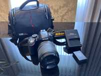 Nikon D3200 - lustrzanka cyfrowa w świetnym stanie + akcesoria