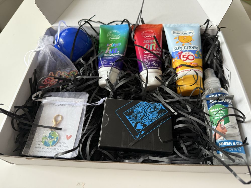 Wakacyjny box podróżny – zestaw niezbędników + gadżety