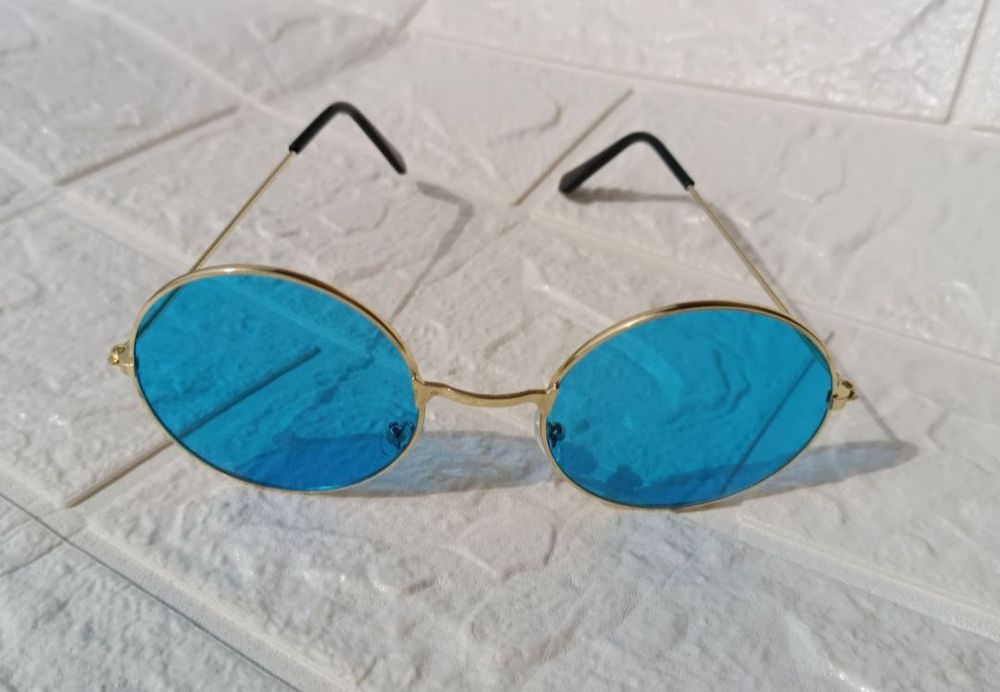 Сонцезахисні окуляри круглі блакитні солнцезащитные очки