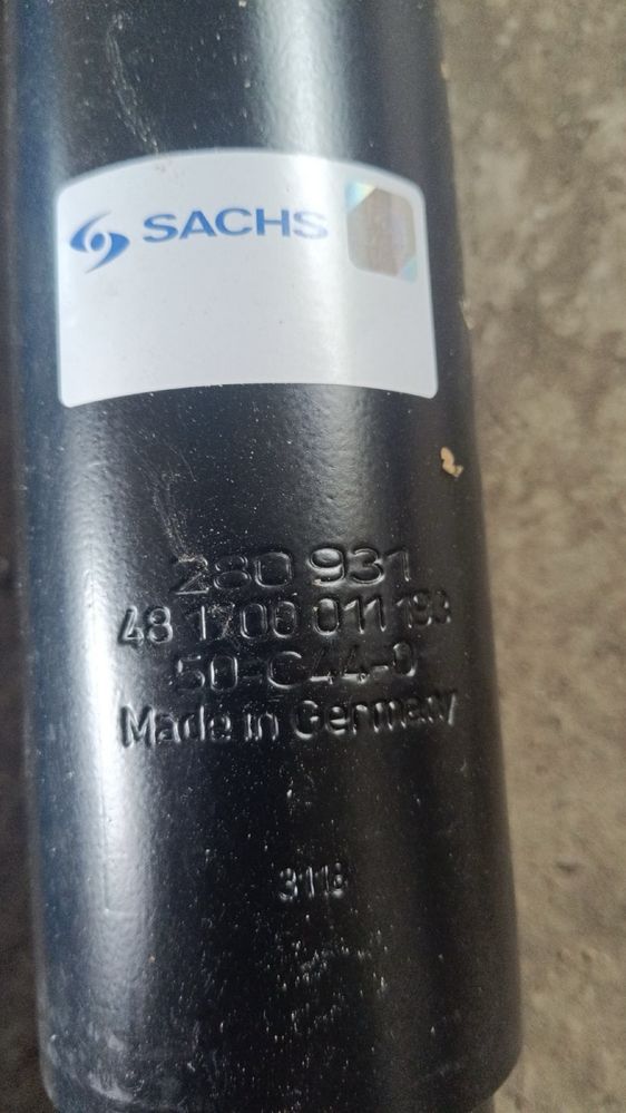 SACHS280 931 Амортизатор підвіски задній масляний  MAN TGA