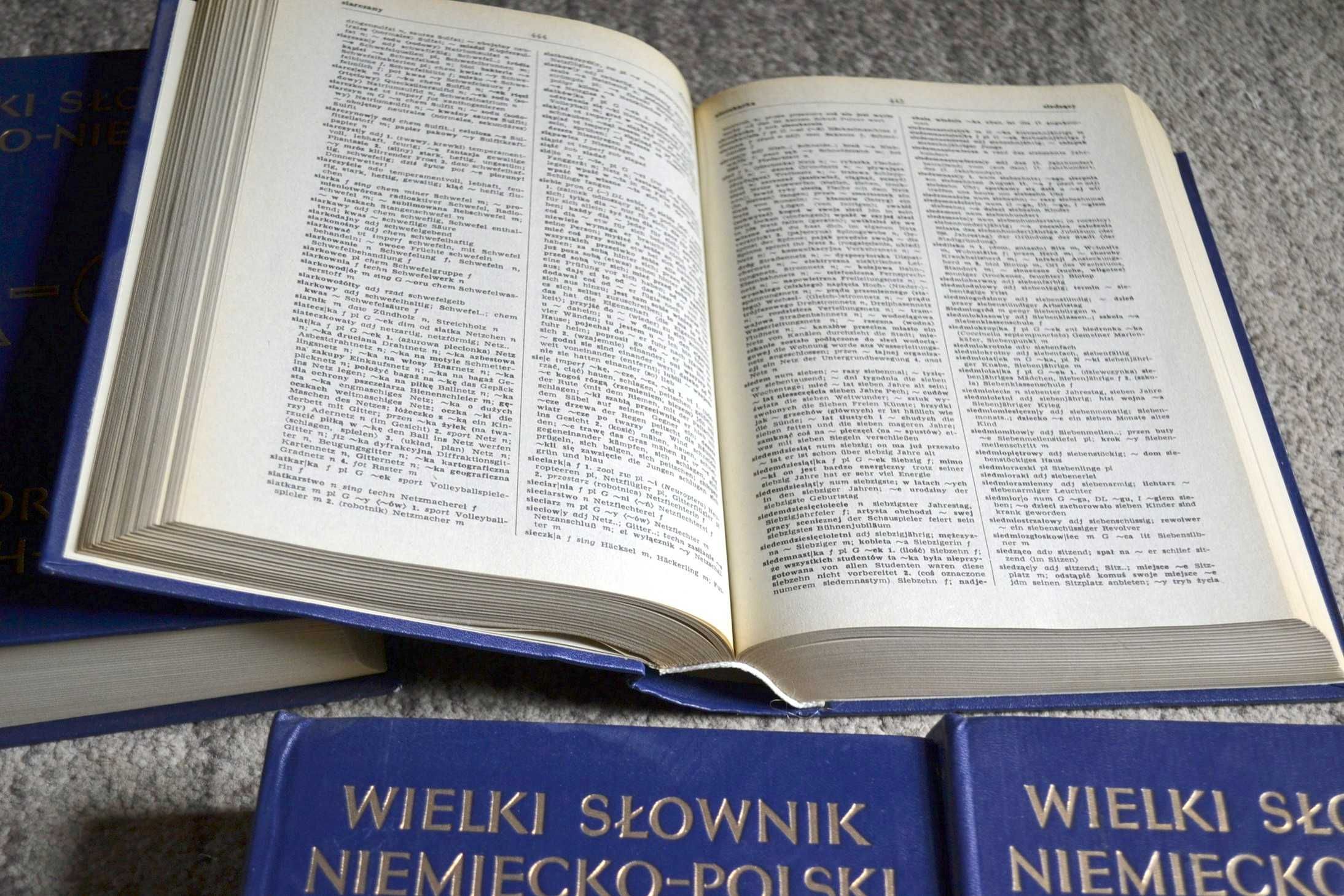 Wielki słownik polsko-niemiecki niemiecko-polski 4 tomy
