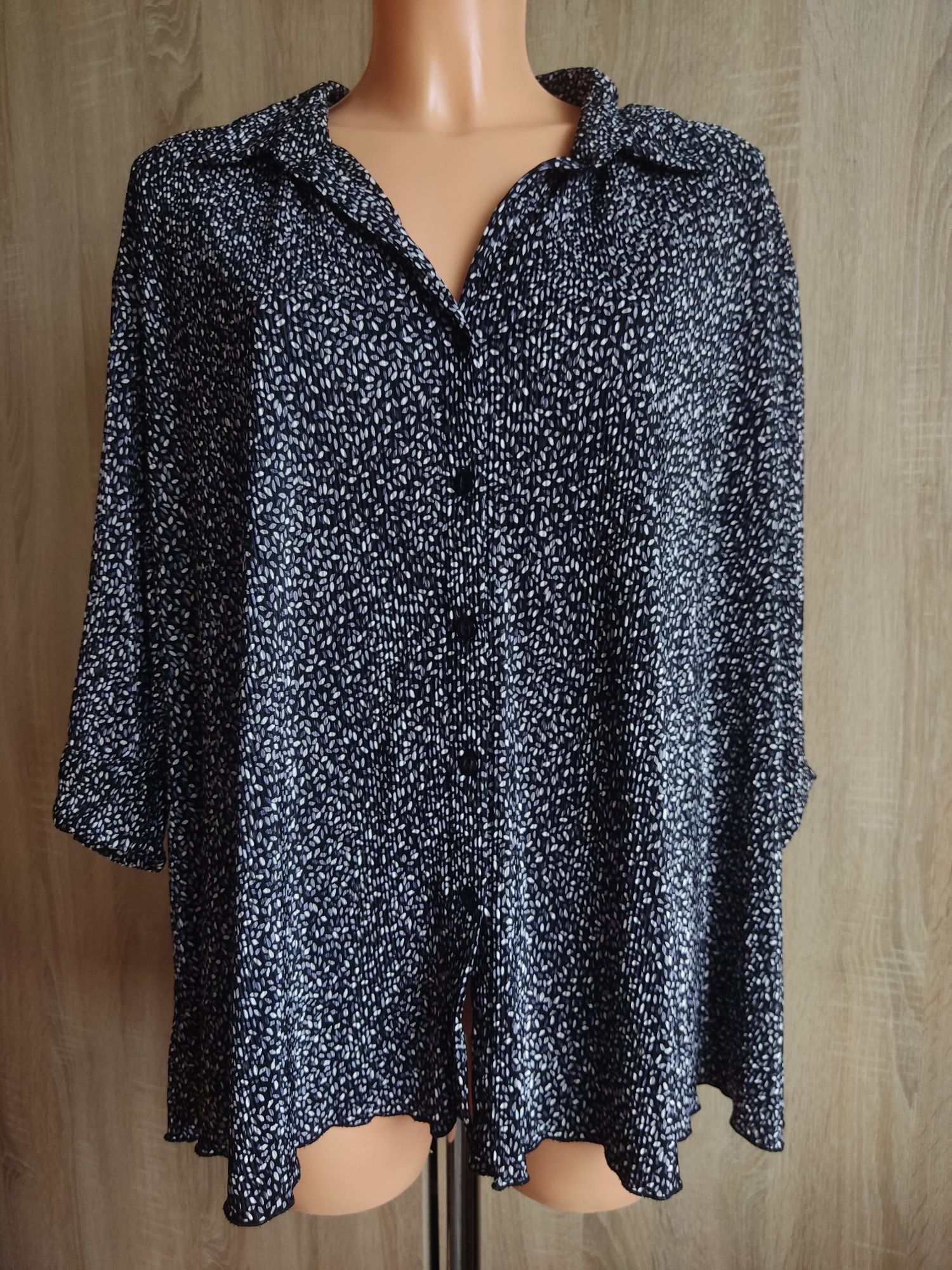 Koszula damska luźna oversize plus size 46 48 56 we wzory elegancka