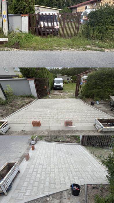 BRUKARSTWO, układanie kostki brukowej, OGRODZENIA  panelowe