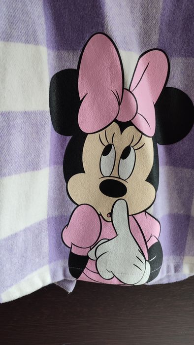 Kurtka koszulowa w kratę dziewczęca 140 Myszka Minnie