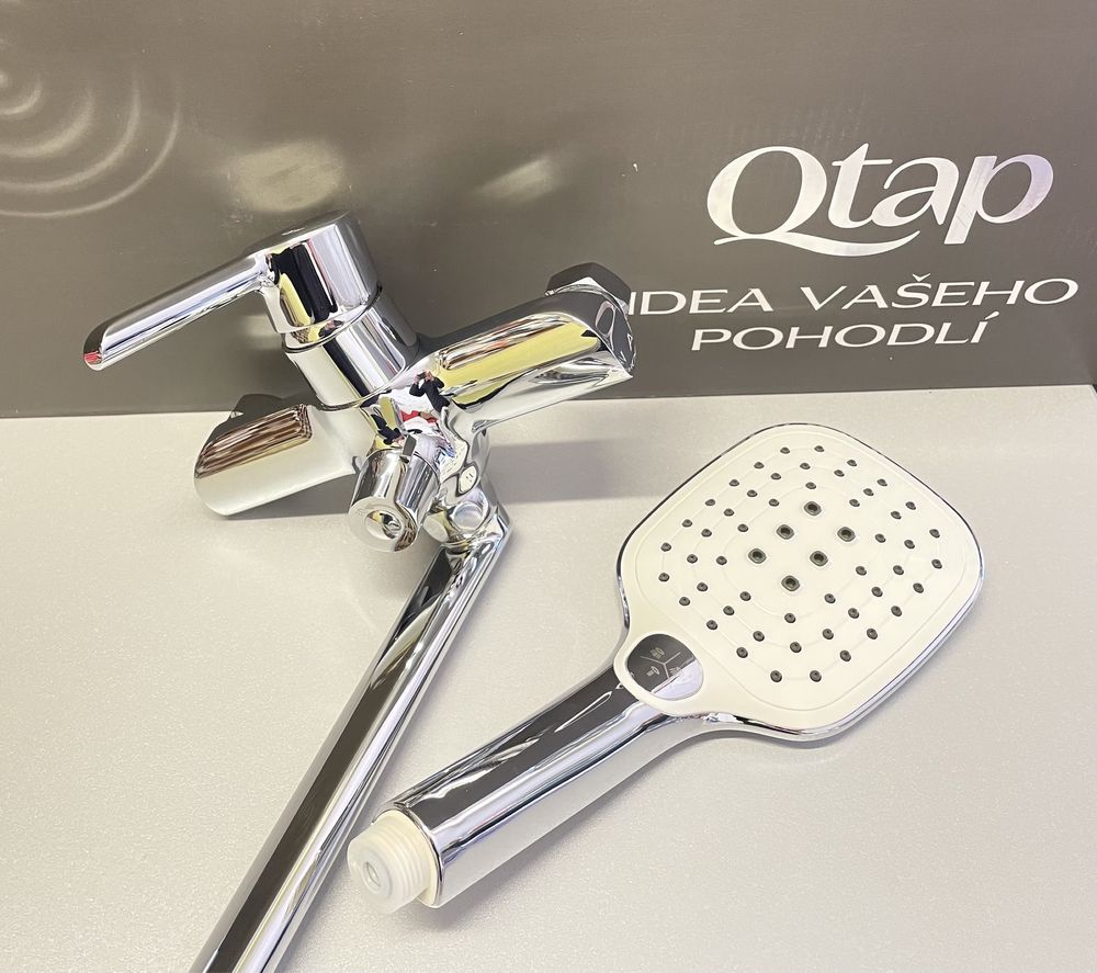 Змішувач для ванни латунний кран на ванну QTAP  Чехія