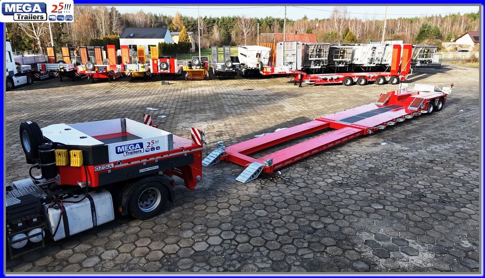 Mega Hydrauliczna Łabędzia Szyja, pokład 650 + 575 cm rozciągu, 2 osie, DMC 46 Ton !  TIEFBET 2 osie, odpinany balkon, pod kombajny, harvestery, budowlane!