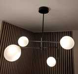 Duża lampa sufitowa z 4 kloszami