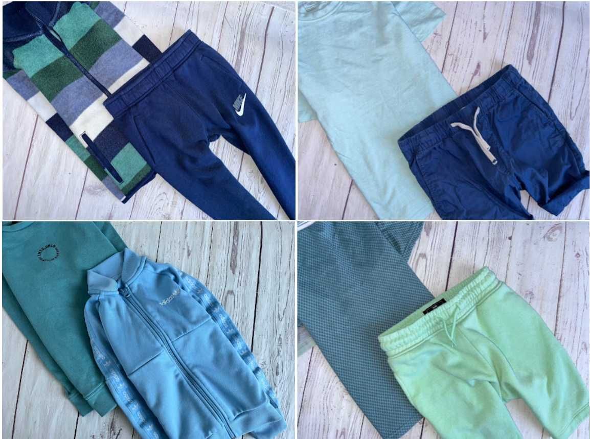 r.116-122 Mega Paka 56szt zestaw ubranek dla chłopca LATO nike adidas
