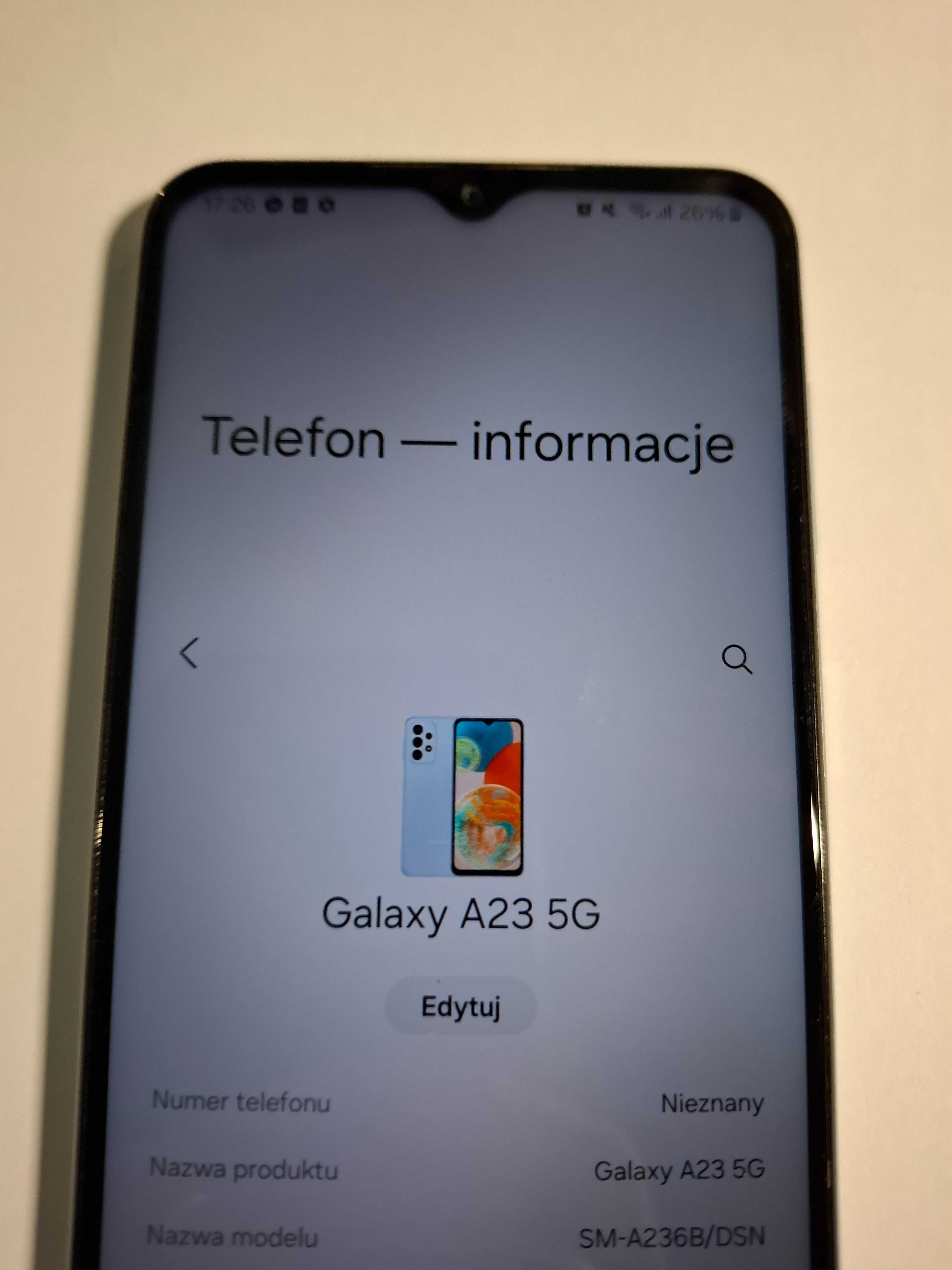 Samsung A23 5g używany, sprawny, ekran w stanie idealnym