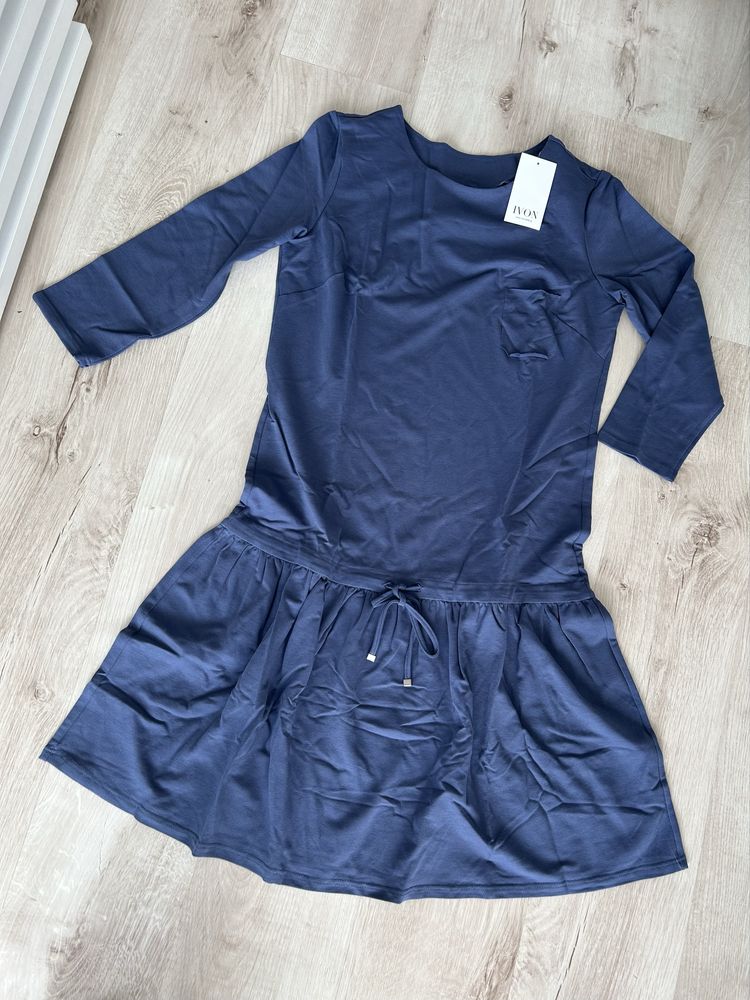 Granatowa sukienka codzienna nowa z metka sportowa XL 42