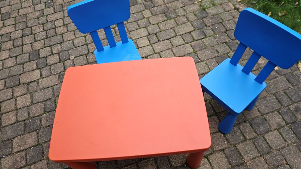 stolik i 2 krzesła Mamut Ikea