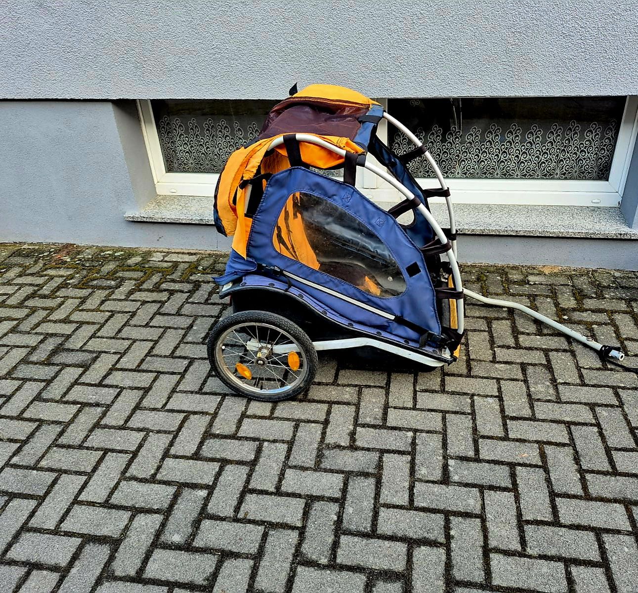 Przyczepka rowerowa dla dzieci 2 osobowa