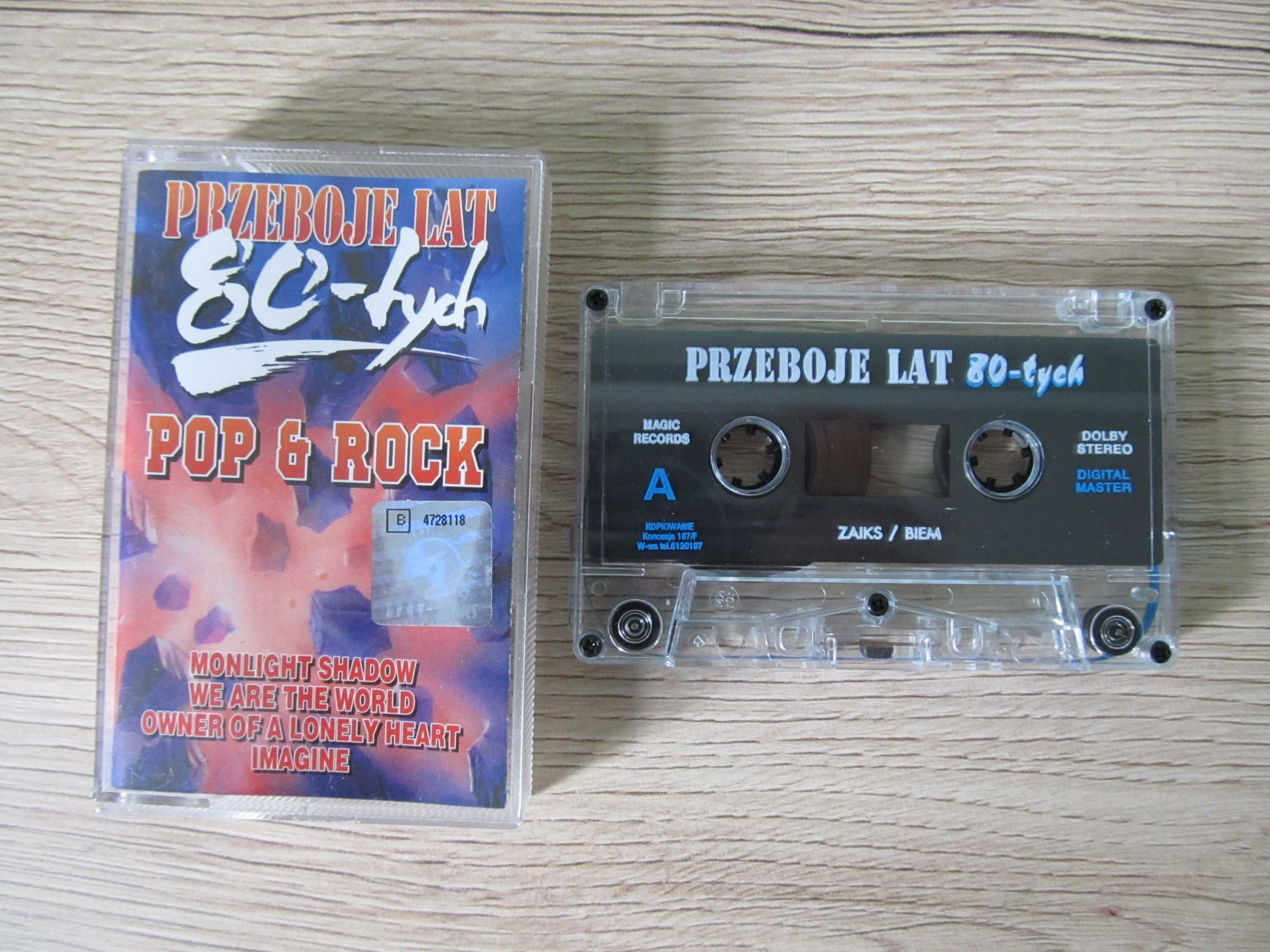 Przeboje lat 80-tych Pop&Rock -kaseta, muzyka pop, rock OKAZJA!!!