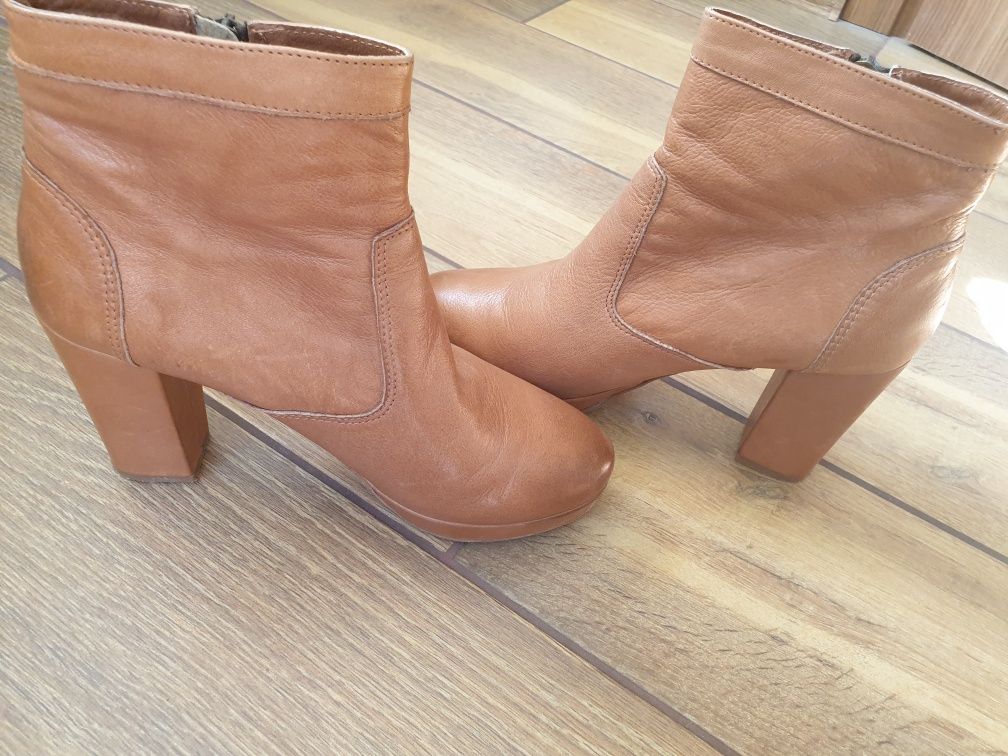 Bullboxer botki 40 skóra kozaki camel skorzane