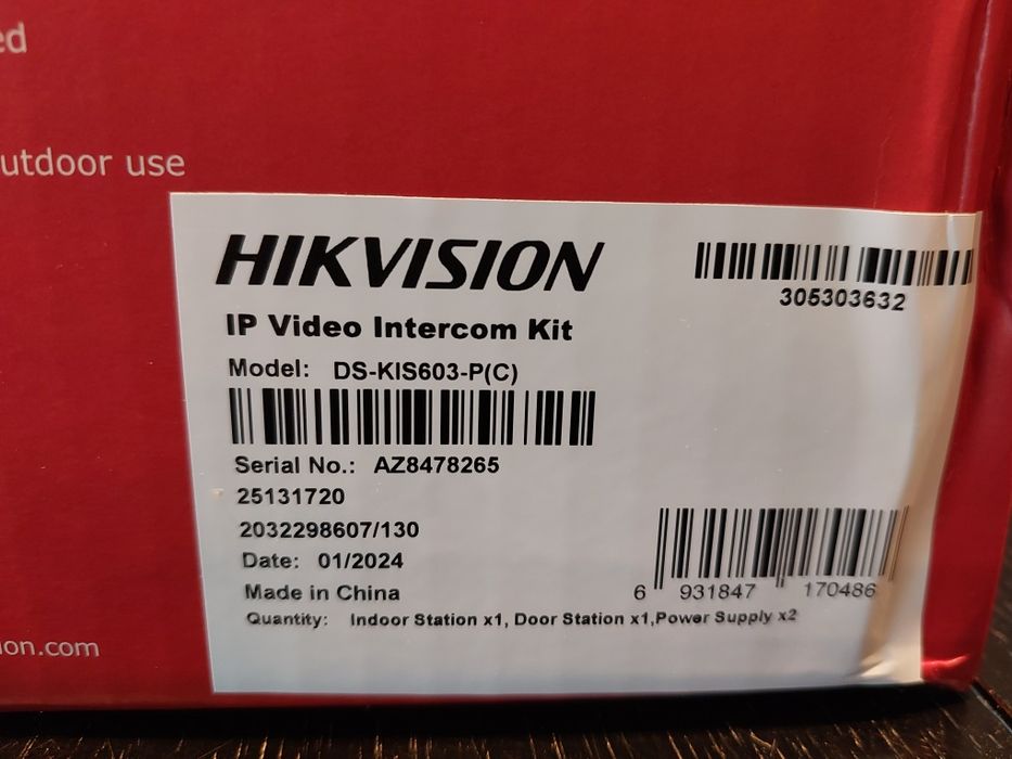Wideodomofon Hikvision DS-KIS603-P WiFi FullHD Okazja!
