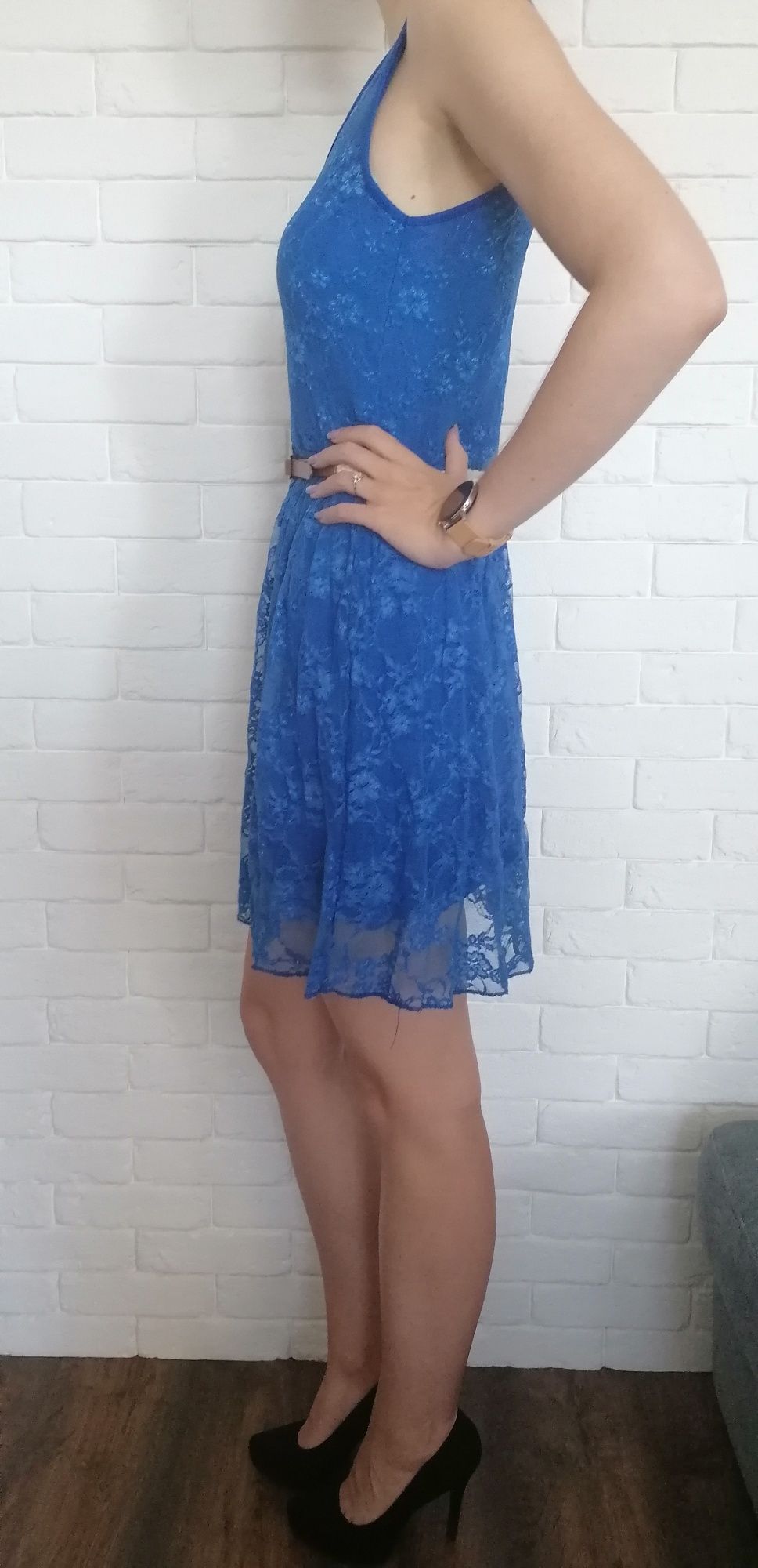 Niebieska sukienka roz. 36-38
